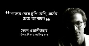 Read more about the article সৈয়দ ওয়ালীউল্লাহ উক্তি : ২৫ টি বিখ্যাত উক্তি