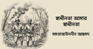 Read more about the article স্বাধীনতা আমার স্বাধীনতা – মমতাজউদদীন আহমদ