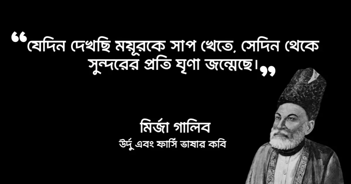 Read more about the article ৬৫+ মির্জা গালিবের প্রেম, ভালোবাসা, জীবন, মৃত্যু নিয়ে বিখ্যাত উক্তি,বাণী, শায়েরী ও কবিতা